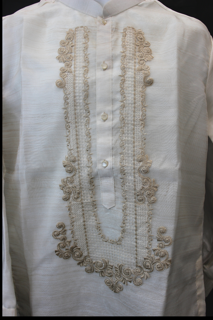 Pina Organza Barong with Lining - Mandarin Collar