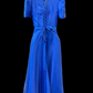 Royal Blue Mestiza Satin Gown w/ 3D Lace